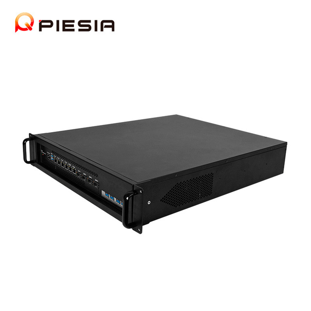 4 *SFP 10G 6 LAN 2U Rackmount Case 12th Gen Core I9 I7 I5 LGA 1700 H610 H670 Q670 Industrial Firewall PC 2U Server Rack Chassis