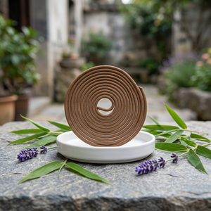 Encens en spirale 100% naturel, biologique et écologique, au parfum frais et épuré, avec une durée de combustion de 24 heures, pour la méditation et la purification de l'air - Product Image 2