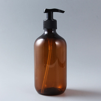 Botol Plastik Silinder Hijau Pompa Tekan Kemasan Sampo Kondisioner 250ml/300ml/500ml Bahan PET Sablon Sutra Emas