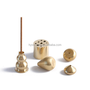 LANBORUI — encensoir en métal doré, petite organiseur d'encens en métal doré avec mini gouttes, encensoir en laiton - Product Image 4