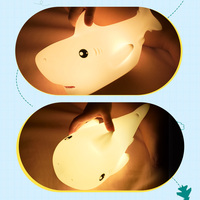 Silicone Enfants Lumière Décoration Couleur Changeante LED Tactile Animal Forme Sommeil Doux Bébé Nuit Mignon Lampe Silicone Animal Lampe