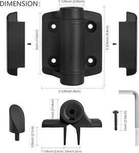 Clôture en nylon réglable avec kit <span class=keywords><strong>de</strong></span> charnières à capuchon <span class=keywords><strong>de</strong></span> sécurité, fermeture douce, design moderne pour usage extérieur - Product Image 1