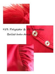 Vestito Tutù da <span class=keywords><strong>Ballerina</strong></span> con Maniche Lunghe in Tulle, Colore Rosso Foglia d'Acero, per Bambina, Autunno Inverno - Product Image 5