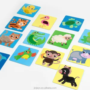 Tarjeta sensorial de papel personalizada para niños pequeños, tarjeta táctil de aprendizaje Montessori con tela de fibra para tarjeta de cognición Animal