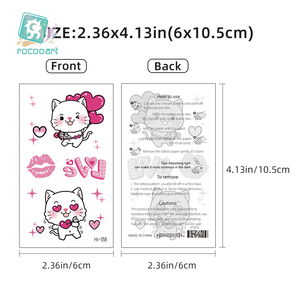 Tatuaggi temporanei per donne moglie, matrimonio confessione d'amore romantici per feste adesivi per il corpo, san valentino tatuaggi finti coppie - Product Image 3