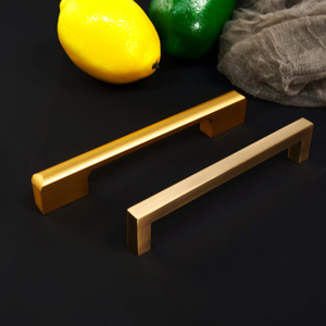 Simple Modern Zamak Steel <strong>Handle</strong> Brushed Furniture Kitchen Cabinet Door <strong>Copper</strong> <strong>Handles</strong> - Product Image 3