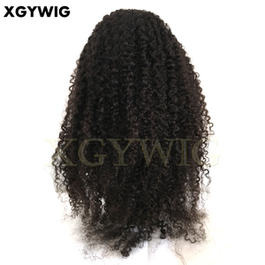 Magazzino a buon mercato di prezzi di fabbrica 100% del virgin non trasformati Brasiliano dei capelli umani naturali nero lungo crespo ricci piena del merletto parrucche degli uomini - Product Image 5