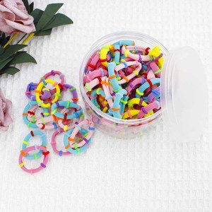 Dễ Thương Cô Gái Tóc Ban Nhạc Trẻ Em Kết Hợp Màu Sắc Mini Đàn Hồi Tóc Ban Nhạc Với Sọc 100Pcs Mỗi Hộp Ngọt Ngào Phong Cách Chất Liệu Cao Su - Product Image 2