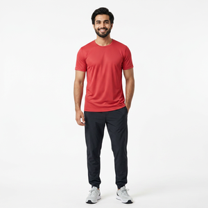 Venta al por mayor en blanco de secado rápido camiseta de poliéster Fitness deportes maratón camiseta personalizada impresión del logotipo de la camiseta para los hombres - Product Image 1