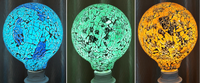 HQ Verre E26 E27 4W 6W G125 G95 Ampoules Décor À La Maison 3D Mosaïque Lampes Brillant Led Vacances Mariage LED Globe Filament Ampoules