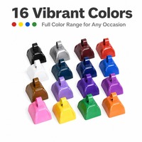 Clochettes carrées en fer de 3 pouces, couleurs variées, avec logo personnalisé, pour événements sportifs et cadeaux de stade
