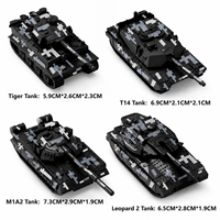 Bloques de Construcción Militares en Oferta, Juguete de Tanque del Ejército, 4 Sets, Kit de Bloques de Construcción para Niños, Regalo de Navidad para Niños