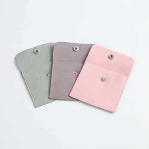 Chất Lượng Cao Màu Sắc Khác Nhau Vòng Đeo Tay Vòng Túi 8*8Cm Nhung Đồ Trang Sức Pouch Túi Với Nút - Product Image 4