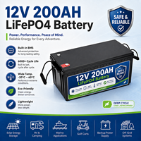 Baterai Lithium Deep Cycle 12V 200Ah untuk RV, Camper, Kapal, dan Sistem Tenaga Surya Off Grid