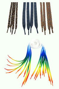 Diskon besar Logo kustom cetak daur ulang RPET poliester tali sepatu datar tali Premium - Product Image 5