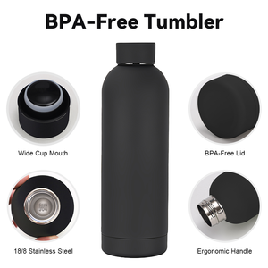 Botella de Agua de Acero Inoxidable Aislada de 500ml con Logo Personalizado, Termo de Vacío de Doble Pared, Taza de Café de Viaje, Venta al Por Mayor - Product Image 3