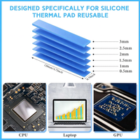 Coussin thermique K-Jeda KJD-100 120x20mm en silicone conducteur résistant à la chaleur 6.0 W/M pour dissipateur thermique d'ordinateur portable CPU GPU LED