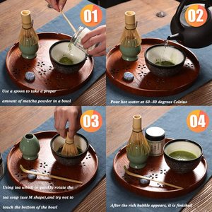 Bambus traditionnel personnalisé <span class=keywords><strong>fouet</strong></span> en <span class=keywords><strong>bambou</strong></span> blanc <span class=keywords><strong>matcha</strong></span> thé vert ensemble avec étiquette privée - Product Image 5