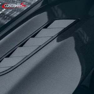 1.52x18M haute qualité brillant noir couleur 5D 6D fibre de carbone voiture décoration Film Auto Wrap vinyle autocollant