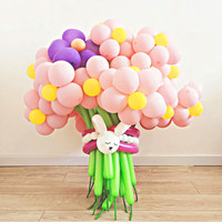 Vente de gros Ballons rétro longs à torsion libre Différentes formes ours lapin chien animal couleur rétro ballons longs magiques en latex