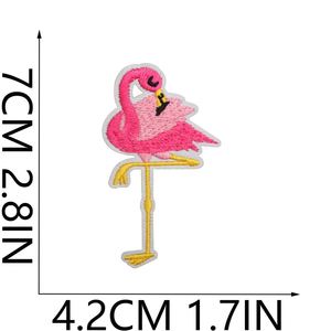 Nouvelle broderie thermocollante flamant rose pour vêtements et sacs – Vente chaude - Product Image 6