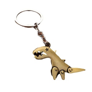 Porte-clés <span class=keywords><strong>dinosaure</strong></span> en métal en gros, porte-clés <span class=keywords><strong>dinosaure</strong></span> réaliste style Jurassic, mousqueton de dessin animé vintage tendance - Product Image 5