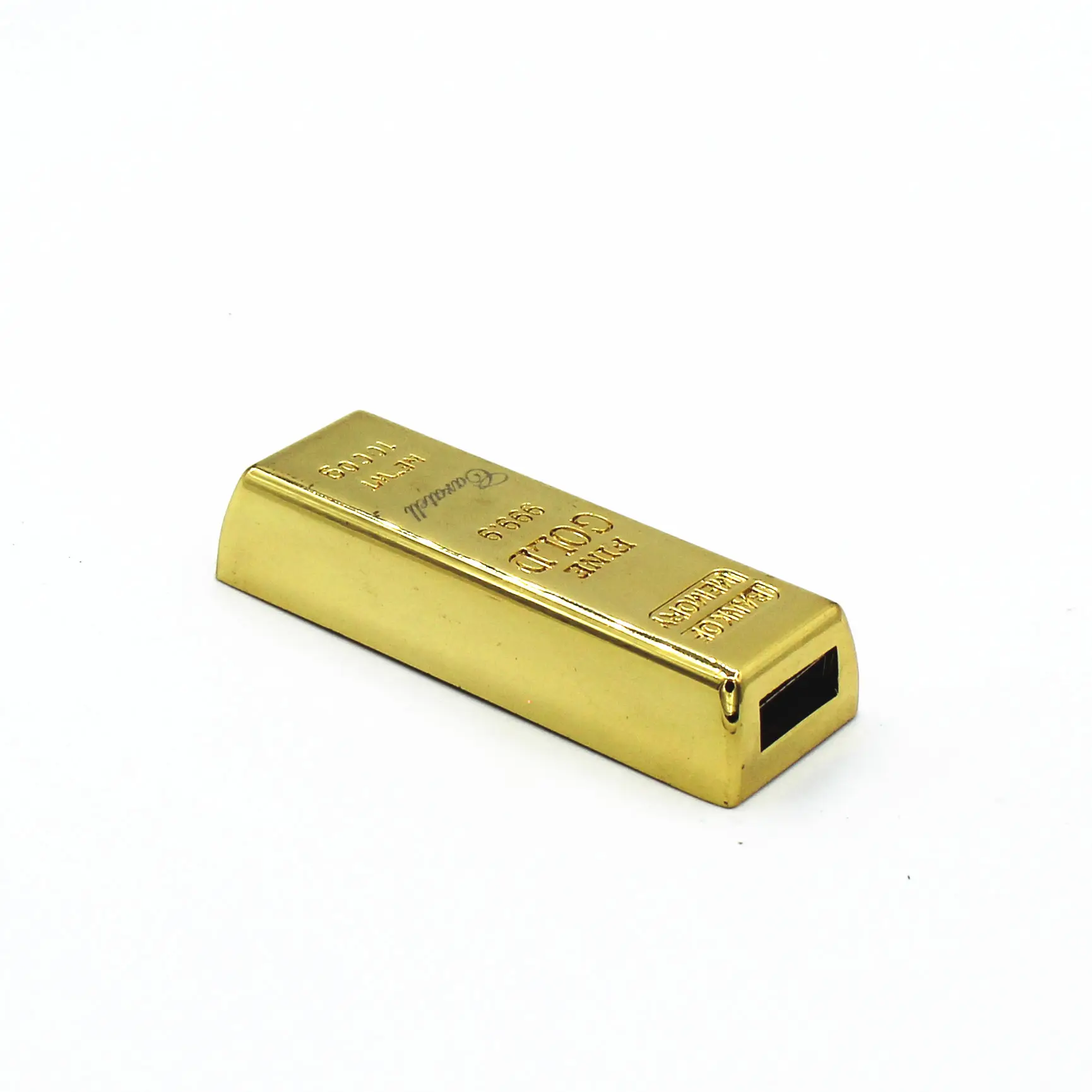 Prezzo di fabbrica 4GB forma di barra d'oro in metallo USB Pendrive con logo laser di alta qualità in alluminio usb stick