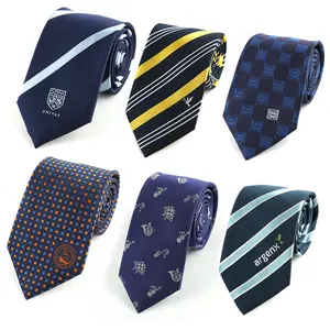 Custom Italian Silk Necktie Fabric Woven Neck Ties Mens Tie 100% Silk Handmade Necktie with logo