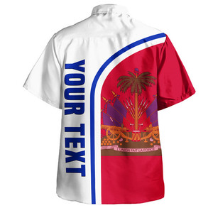 Maglia da Calcio Uomo Haiti 2026 con Elementi Bandiera di Haiti, Stampa Personalizzata All-Over, <span class=keywords><strong>Camicia</strong></span> Casual Oversize Traspirante con Bottoni - Product Image 2