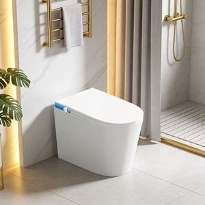 WC intelligent pour petit appartement avec couvercle automatique intégré, protection en mousse intégrée, en acier inoxydable, mural, pression <span class=keywords><strong>d</strong></span>'<span class=keywords><strong>eau</strong></span> - Product Image 5