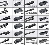 Balai d'essuie-glace plat populaire bon silicone/caoutchouc avec revêtement en graphite et PTFE adapté à plus de 99% modèles de voitures