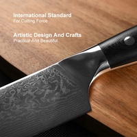 Accessoires de cuisine du Guangdong, jeu de couteaux de cuisine en acier au carbone, couteau de chef en acier Damas de 8 pouces, manche G10, écologique