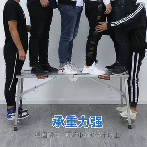 Aluminum Alloy Folding Ladder 2 Steps Manual Lock Indoor Use Strong Load Capacity - Product Image 1