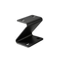 Support de fixation métallique en Z noir thermolaqué avec trous pré-perforés pour support structurel d'étagère murale décalée