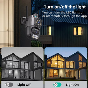 Icsee ứng dụng di động vigilancia bên ngoài Camara de doble lente 6MP Wifi de seguridad PTZ ngoài trời an ninh CCTV <span class=keywords><strong>Camera</strong></span> - Product Image 2