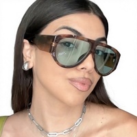 Nouvelles Lunettes de Soleil Grand Cadre Monture Complète Style « Frog-Eye » Verres PC Polarisés UV400 Tendance Unisexe pour Voyage Européen et Américain