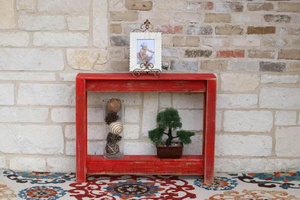 36 Inch Reclaimed Wood <b>Console</b> <b>Table</b> <b>Rustic</b> Solid Wood Handmade Entryway Living Room Furniture With Open Shelf Design - Product Image 5