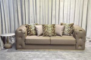 Ý sang trọng chesterfield sofa Set Modular Fancy Matte kỹ thuật vải với gỗ cho phòng khách hoặc căn hộ - Product Image 4