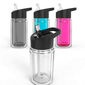 Botella de Agua Infantil AGH de 10 oz, Doble Pared, Plástico Transparente, con Orificio Preperforado y Tapón, Diseño de Globo de Nieve, Libre de BPA, para Viajes, Regalo DIY - Product Image 5