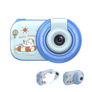 Appareil photo pour enfants avec 90 °   Objectif rotatif, écran IPS de 2,4 pouces, 28 jolis cadres et autocollants personnalisés en option, étui en silicone - Product Image 2