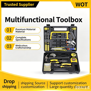 Set di Attrezzi Combinati in Alluminio <span class=keywords><strong>per</strong></span> Riparazioni Domestiche e Manutenzione Auto, Set Regalo con Cacciaviti e Utensili Manuali - Product Image 1