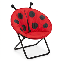 Chaise lune pliable portable pour enfants, motif dessin animé, en forme de poisson, avec tube renforcé en fer, pour l'extérieur, vente en gros