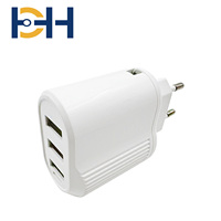Chargeur mural rapide double port 20W PD & QC3.0 de haute qualité UE, adaptateur de charge rapide Type-C