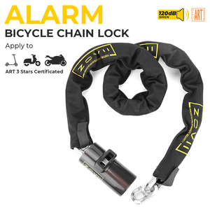 Nuevo Candado de Cadena para Motocicleta y <span class=keywords><strong>Bicicleta</strong></span> de Acero Anti-perforación con Alarma <span class=keywords><strong>Antirrobo</strong></span>, Cadena de 1200 mm, Batería de Litio CR2 - Product Image 1