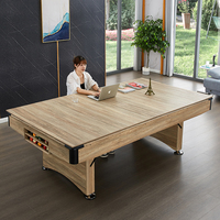 Table de billard pliante couleur bois 7ft 84 "Table de billard multifonction avec accessoires de billard de haute qualité TP-8412