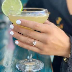 Bague de fiançailles luxueuse en argent S925, bague ronde sertie de zircon, bague de mariage pour femmes - Product Image 3