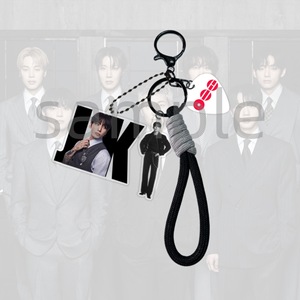 พวงกุญแจอะคริลิค K-pop 3 ชิ้น ลาย <span class=keywords><strong>JK</strong></span> V RM JIMIN รูปทรงสี่เหลี่ยมผืนผ้า พร้อมสายคล้องโทรศัพท์ น้ำหนักเบา ทันสมัย ของที่ระลึกสำหรับแฟนคลับ - Product Image 2
