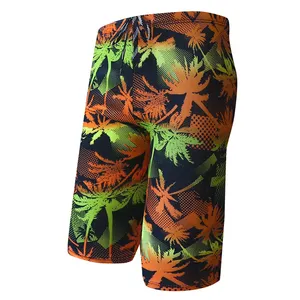 Men's Beach Swim Shorts Large Size Fashion Printed Quarter Pants Anti-embarrassment Hot Spring Vacation Trunks