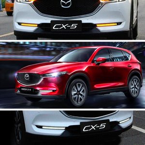 Color Dual doble fila de luz LED DRL corriente diurna ámbar señal para Mazda CX-5 cx5 cx8 2017 - 2021 - Product Image 2