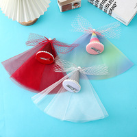 Serre-tête d'anniversaire en dentelle pour mariée, avec nœud en maille, pince à cheveux, accessoire capillaire HN010